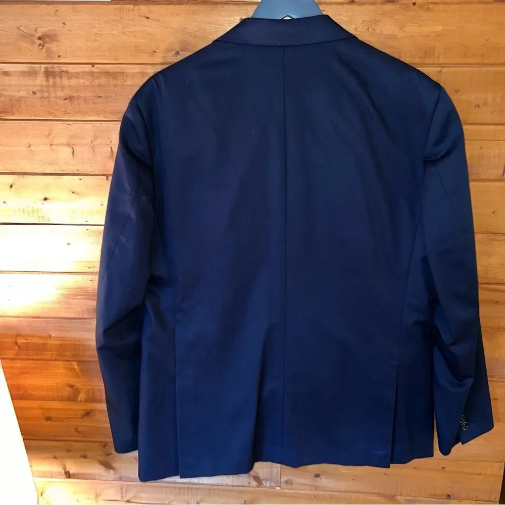 NWOT J Crew Ludlow Suit Mens 42S 38x34 Navy Italian Duca Visconti Cotton Classic